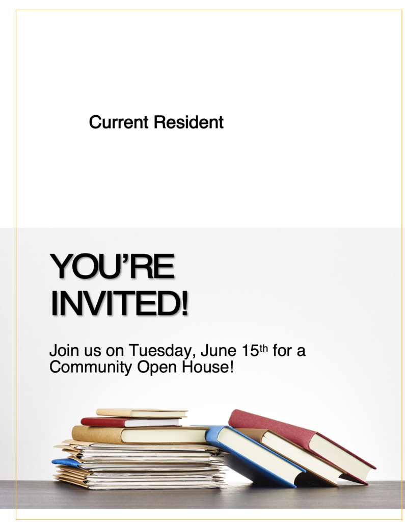 OPEN HOUSE!