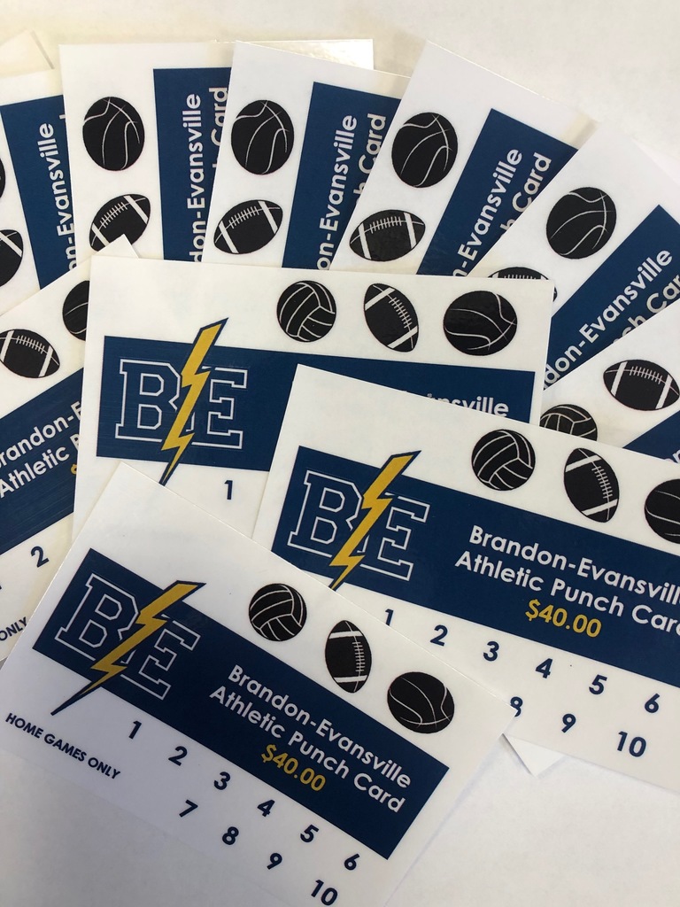 Athletic Season Punch Cards