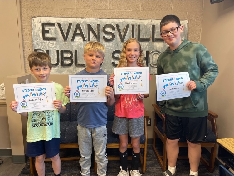 Grades 2-5 Student of the Month recipients for May 2023